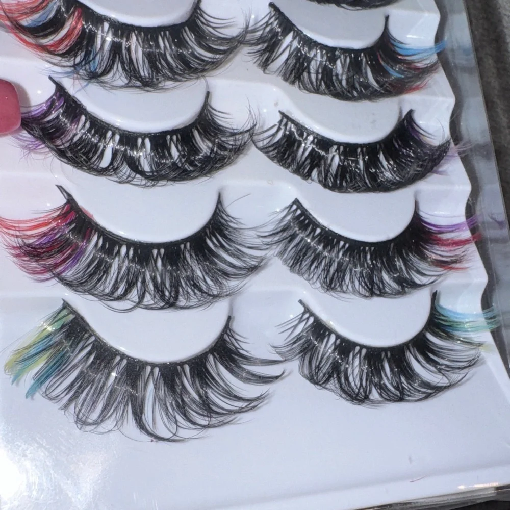 7 Pair Multicolor False Eyelash Set – New Sealed - Picture 10 of 12